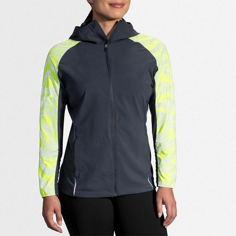 Brooks Nightlife Womens Running Jackets Ireland Grey (MDIF-64012)